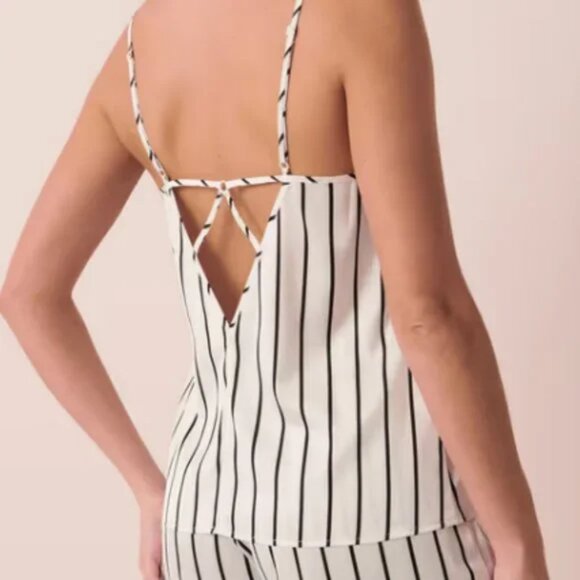 LA VIE EN ROSE Striped Satin Cami - Picture 2 of 5